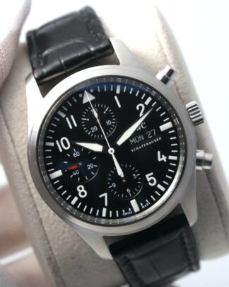 IWC Spitfire Day/Date Pilot Automatic Chronograph Black IW371701 Men's Watch