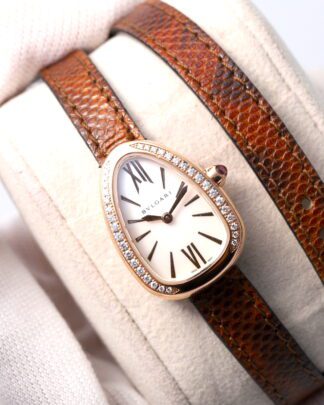 Bulgari Serpenti Rose Gold Diamond Bezel 102727 Women's Watch