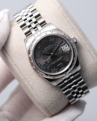 Rolex Datejust 178344 Flower Dial Scattered Diamond Bezel 31mm Women's Watch