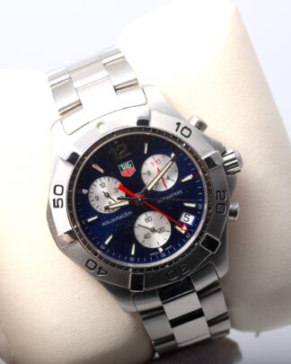 Tag Heuer Aquaracer CAF1112 Steel Blue Dial Chronograph Quartz Men's Watch