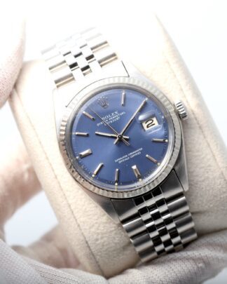 Rolex Datejust 36mm Pastel Blue 1603 Fluted Bezel Steel Jubilee Men's Watch