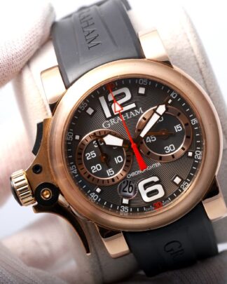 Graham Chronofighter Trigger 2TRAR.B05A Solid Rose Gold 46mm Men's Watch