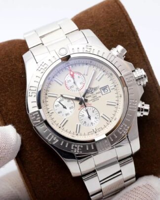 Breitling Super Avenger II A1337111 48mm White Dial Steel Automatic Men's Watch