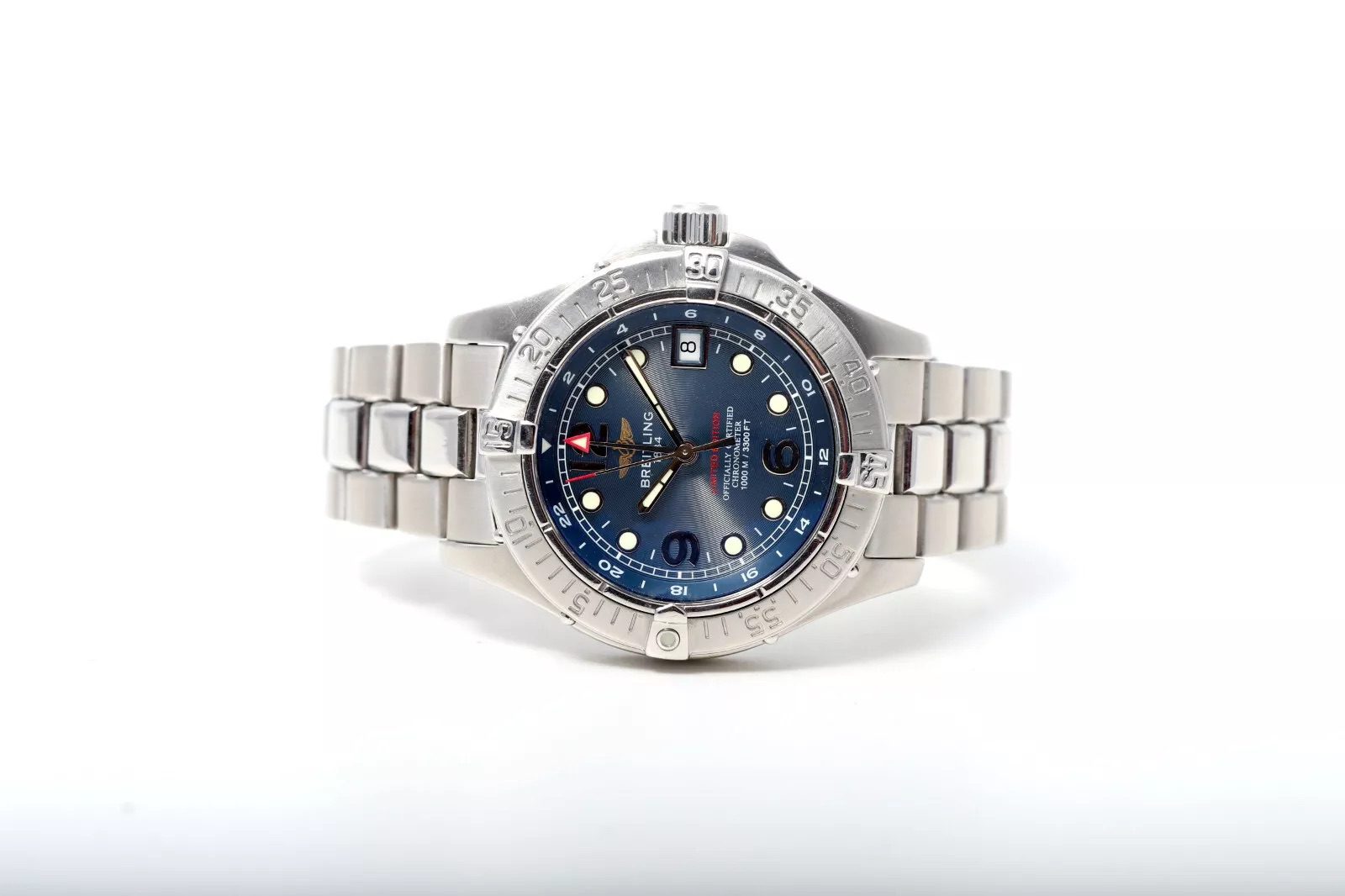 s-l1600 (5) Breitling Superocean GMT Automatic A32360 Blue Dial 42mm Men' s Watch