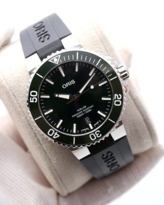 Oris Aquis 0173377664157 Green Dial & Ceramic Green Bezel 41mm Steel Men's Watch