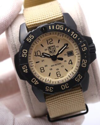 Luminox Navy Seal Foundation 45mm Cream Dial and Carbonox Bezel Military Watch