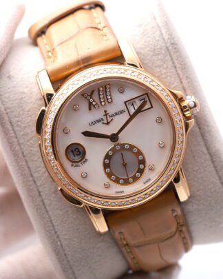 Ulysse Nardin Dual Time 246-22 Big-Date 18ct MOP/Diamond Dial 37mm Women’s Watch