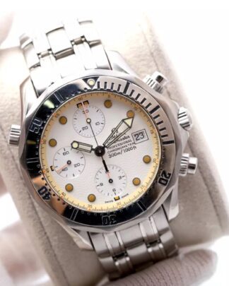 Omega Seamaster 300M Chronograph Diver 41mm White Dial 2598.20 Men's Watch