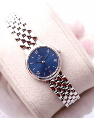 Omega De Ville 1061 Blue Dial 22mm Stainless Steel Quartz Women's Watch