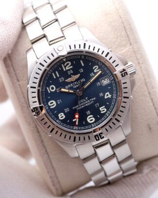 Breitling Colt Quartz A74350 Blue Dial Quartz 38mm Stainless Steel Men's Watch