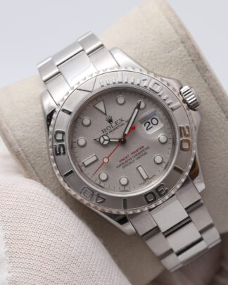 Rolex Yacht-Master I Silver 16622 Platinum Bezel Stainless Steel Men's Watch