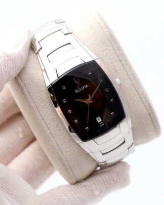 Bulova C876950 30mm Black Dial Analog Stainless Steel Midsize Men's Watch