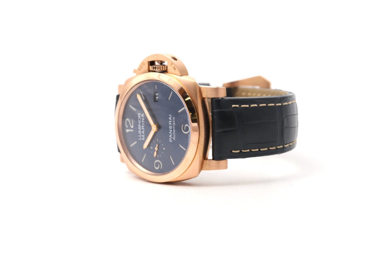 Panerai Luminor Marina PAM01112 44mm Blue Dial 18ct Rose Gold Men’s Watch