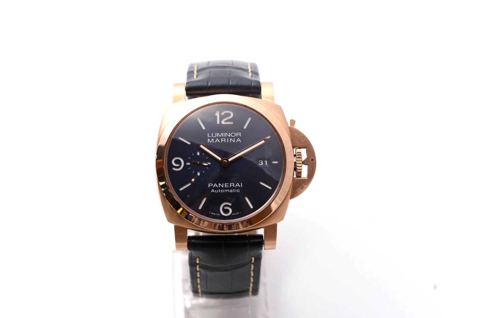 Panerai Luminor Marina PAM01112 44mm Blue Dial 18ct Rose Gold Men’s Watch