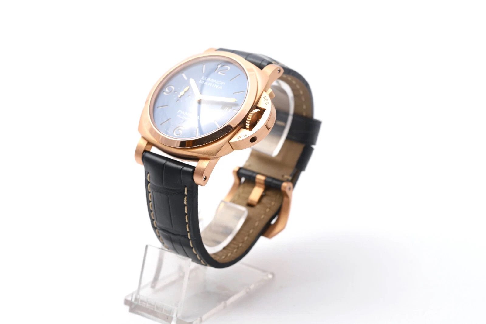 Panerai Luminor Marina PAM01112 44mm Blue Dial 18ct Rose Gold Men’s Watch