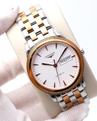 Longines Flagship L48993927 Bimetal Automatic 2023 Day Date 38.5mm Men's Watch