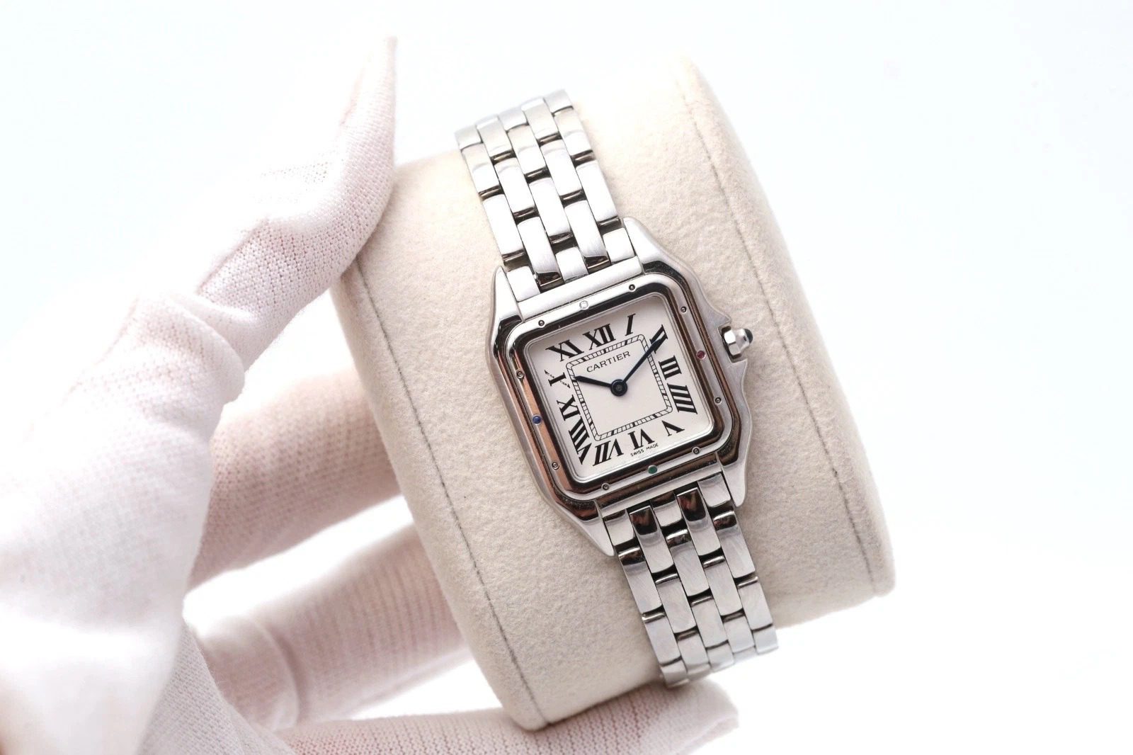 Cartier Panthère 4016 Steel 27mm Dial with Gem-Set Bezel Women's Watch