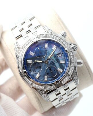 Breitling Chronomat Evolution 44mm Mop Dial Diamond Set Automatic Men's Watch