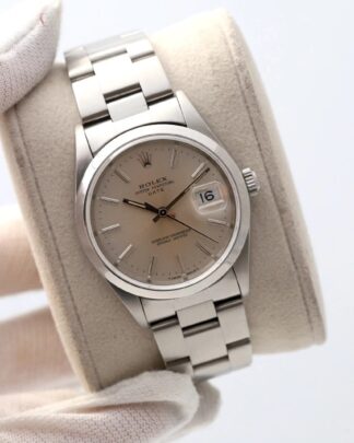 Rolex Oyster Perpetual Date 34mm Steel Silver Dial 15200 Men's Watch