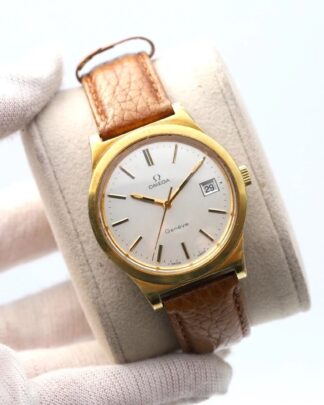 Omega Geneve Date Manual Wind Gold Plated 37 mm Men's Watch
