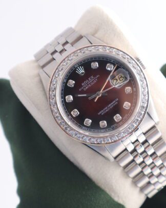 Rolex Datejust 36 mm 16030 Diamond Dial & Bezel Steel Jubilee Women's Watch