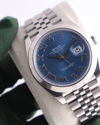 Rolex Datejust Azzurro Blue Dial 126300 41mm Jubilee Steel 2024 Men's Watch